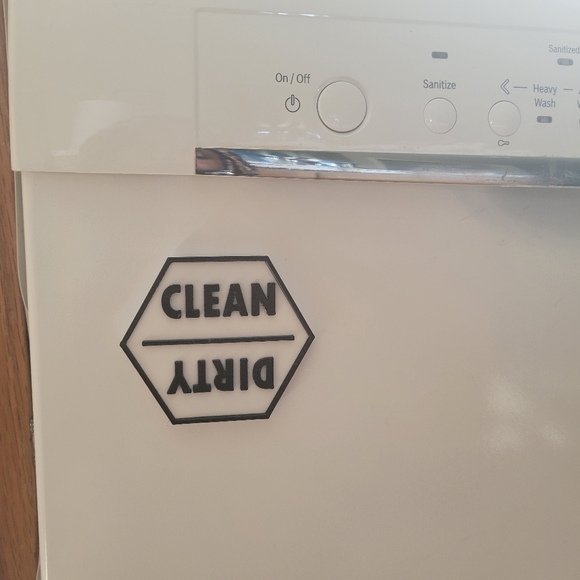 Design | Magnetic Clean Dirty Dishwasher Sign Black And White | Poshmark